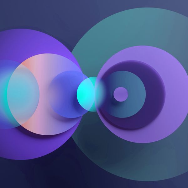 Abstract circles over each other representing big data.